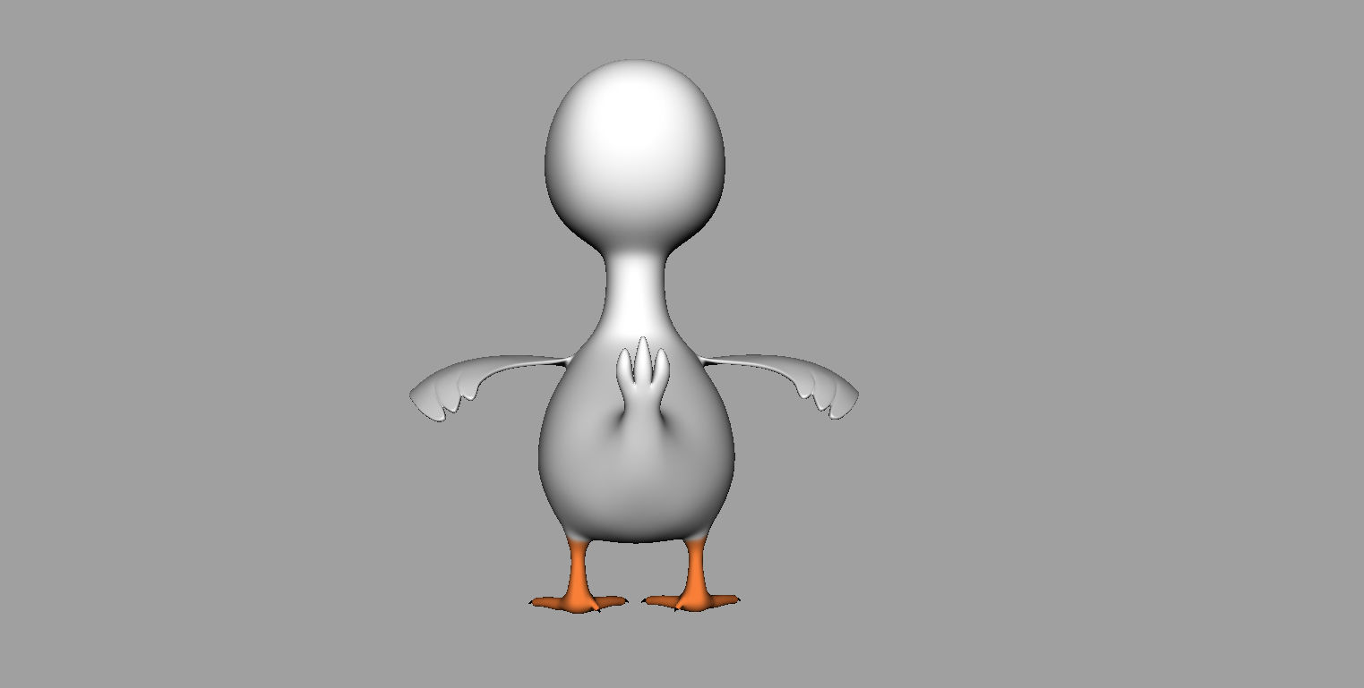 Duck Rigged Low-poly 3D model_19
