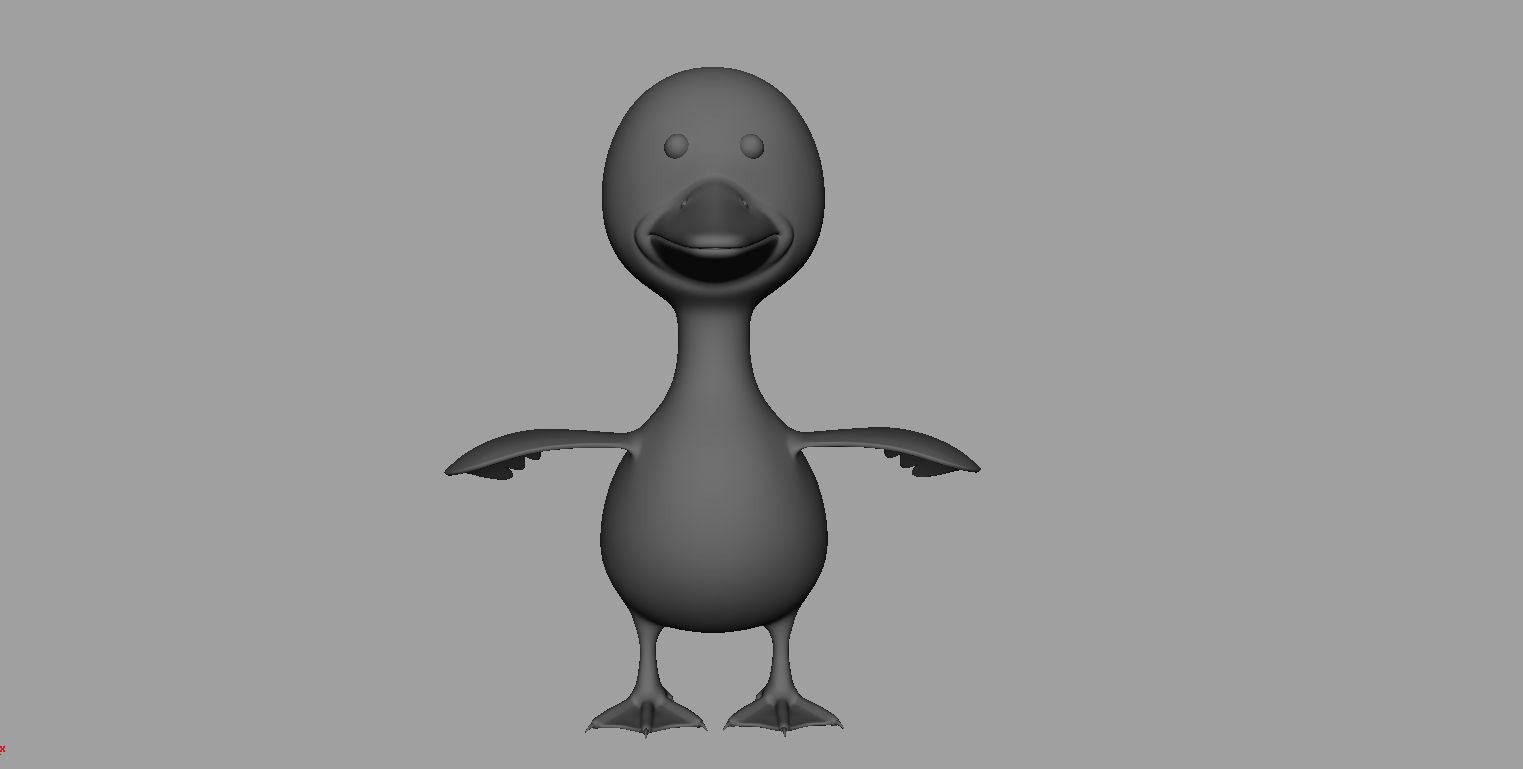 Duck Rigged Low-poly 3D model_9