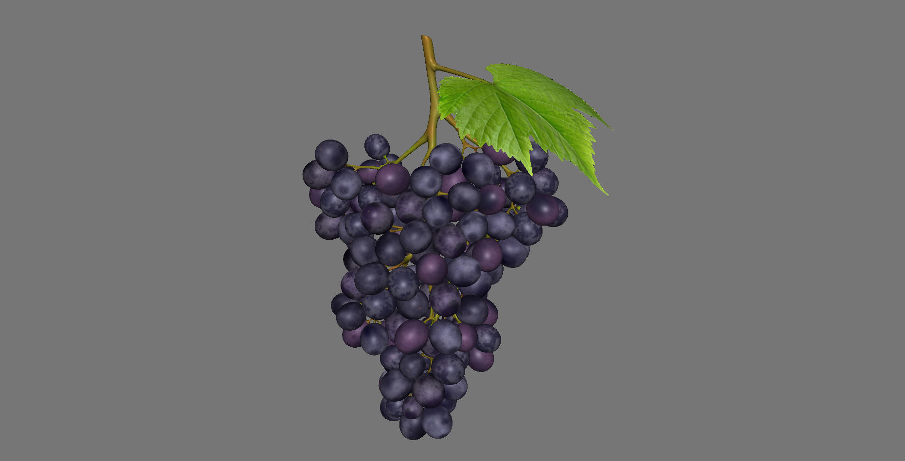 Grape grapes 3D model_1