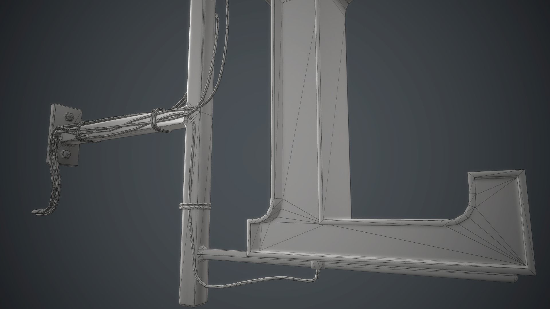 Old Metal Hotel Sign PBR Game Ready Low-poly 3D model_25