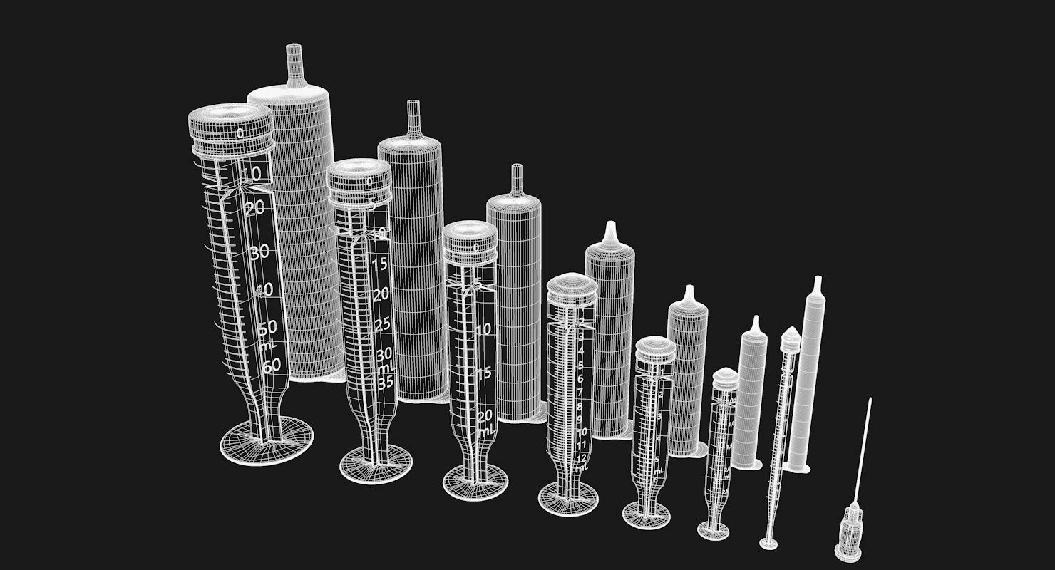 Syringe Model SET 8 Models 3D model_8