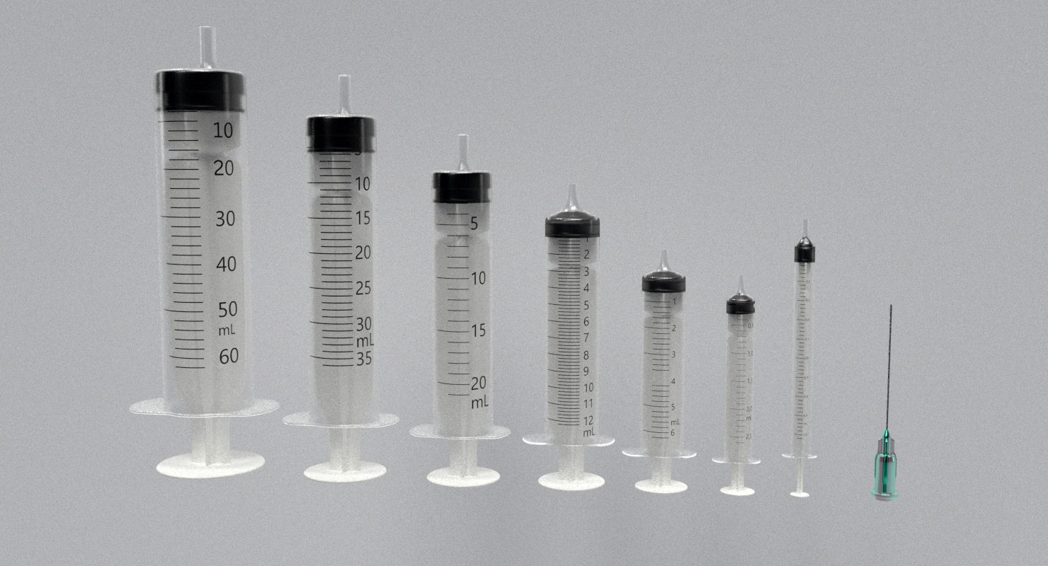 Syringe Model SET 8 Models 3D model_2
