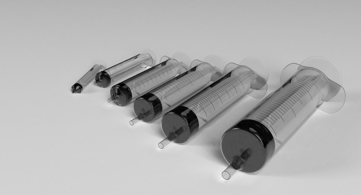 Syringe Model SET 8 Models 3D model_4