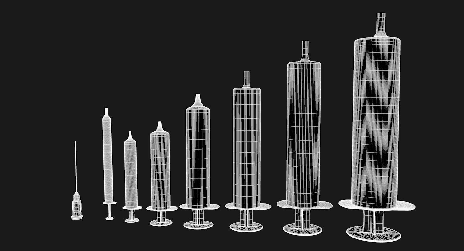 Syringe Model SET 8 Models 3D model_7