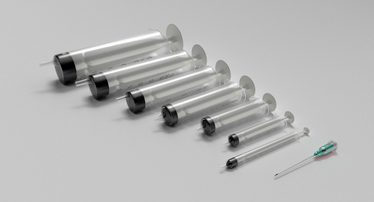 Syringe Model SET 8 Models 3D model_1