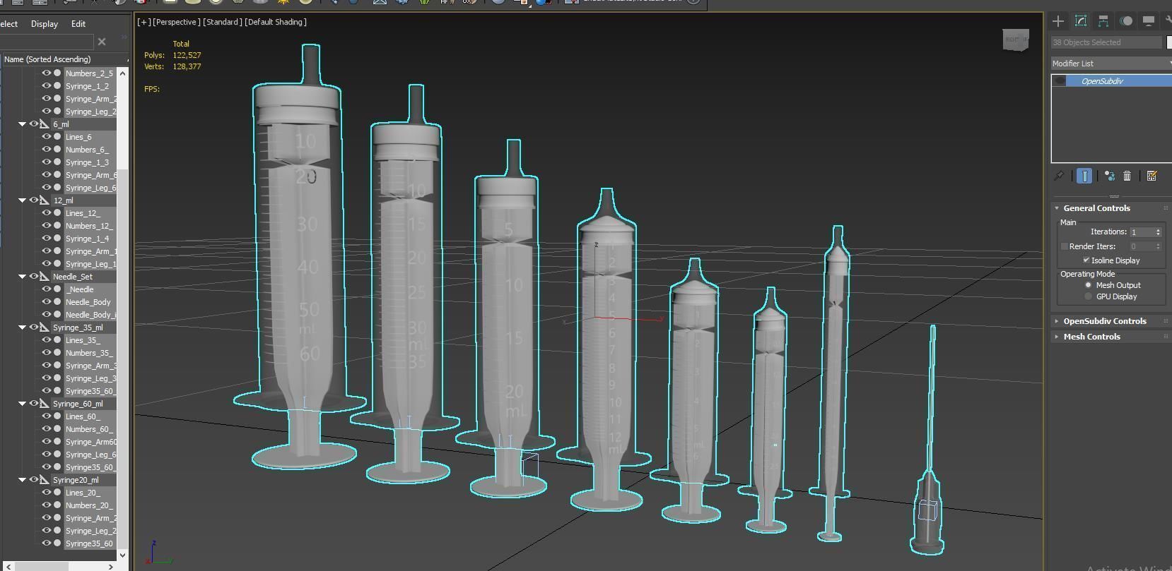 Syringe Model SET 8 Models 3D model_10