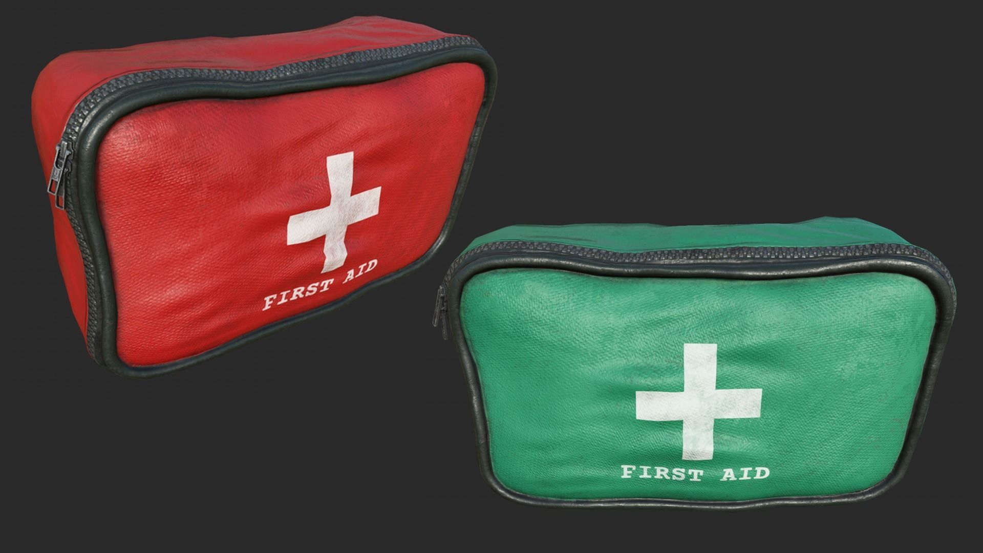 First Aid Collection PBR Low-poly 3D model_1