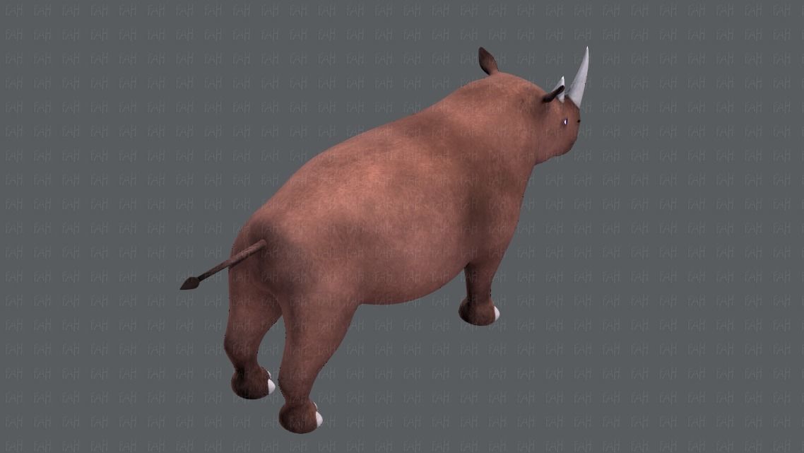 Rhino V01 Low-poly 3D model_20