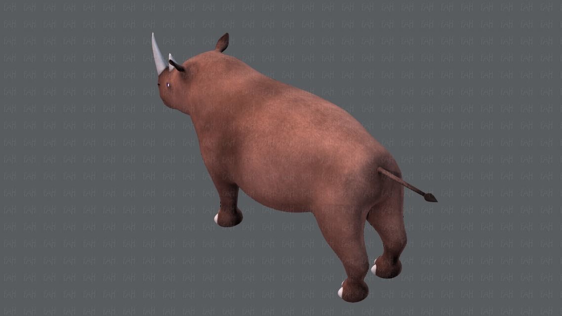 Rhino V01 Low-poly 3D model_22