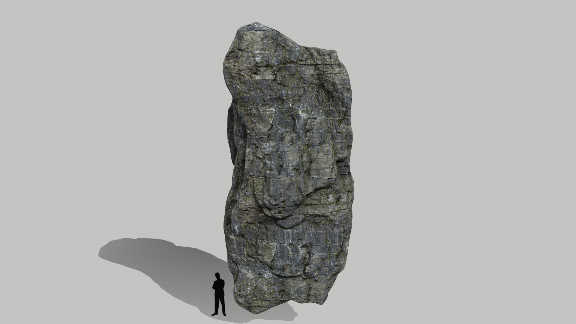 cliff rocks set Low-poly 3D model_6