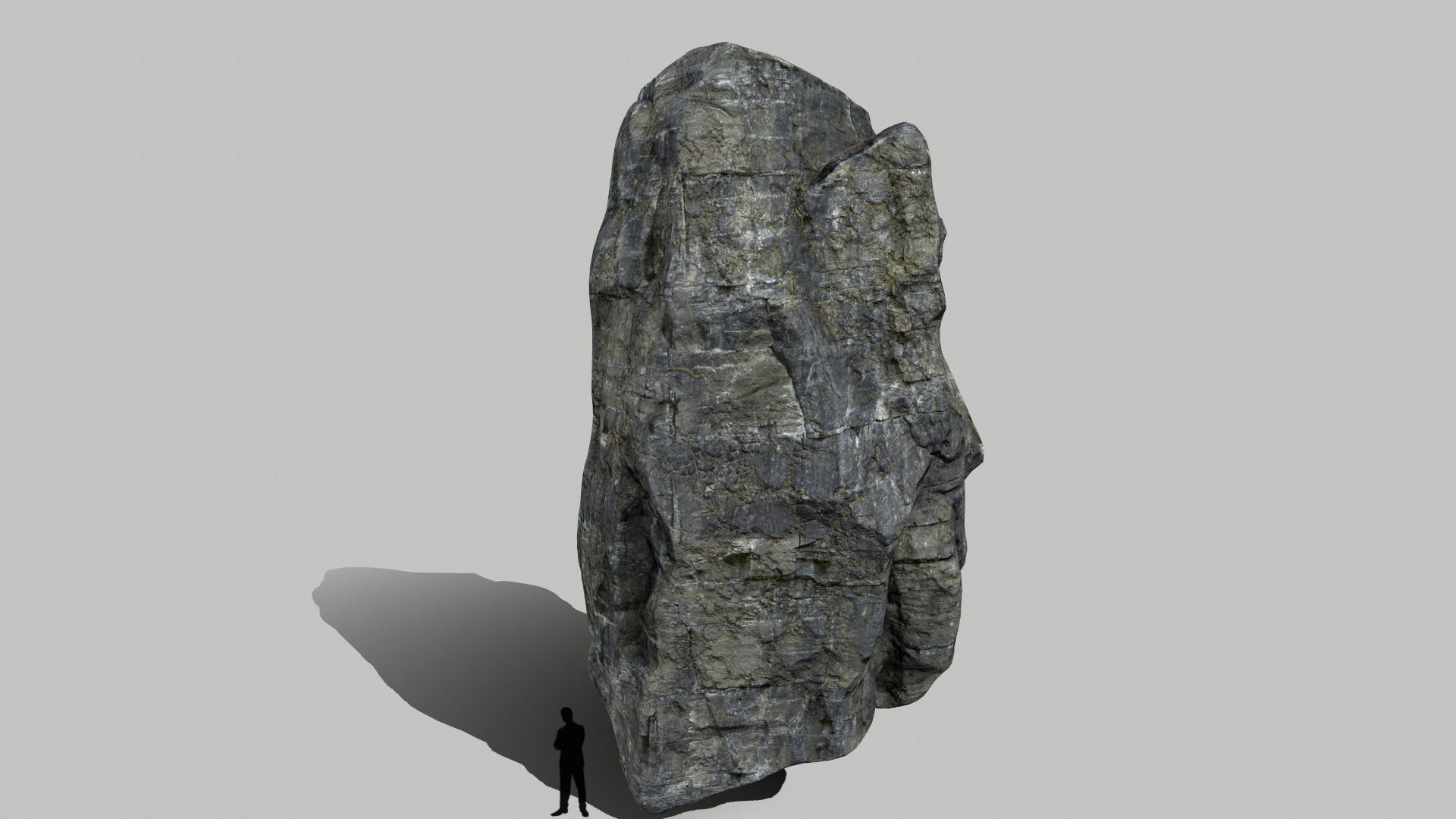 cliff rocks set Low-poly 3D model_3