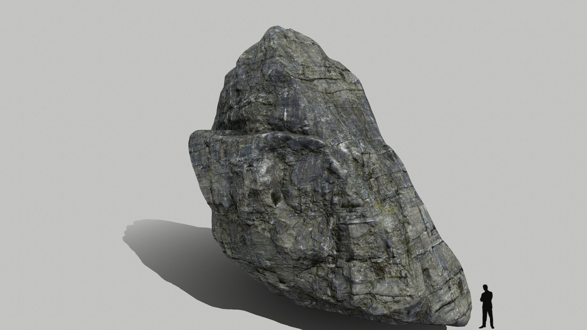 cliff rocks set Low-poly 3D model_4