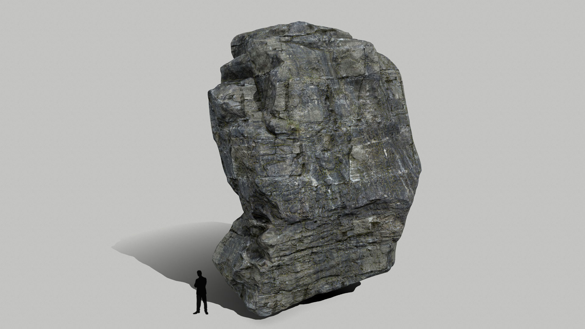cliff rocks set Low-poly 3D model_1