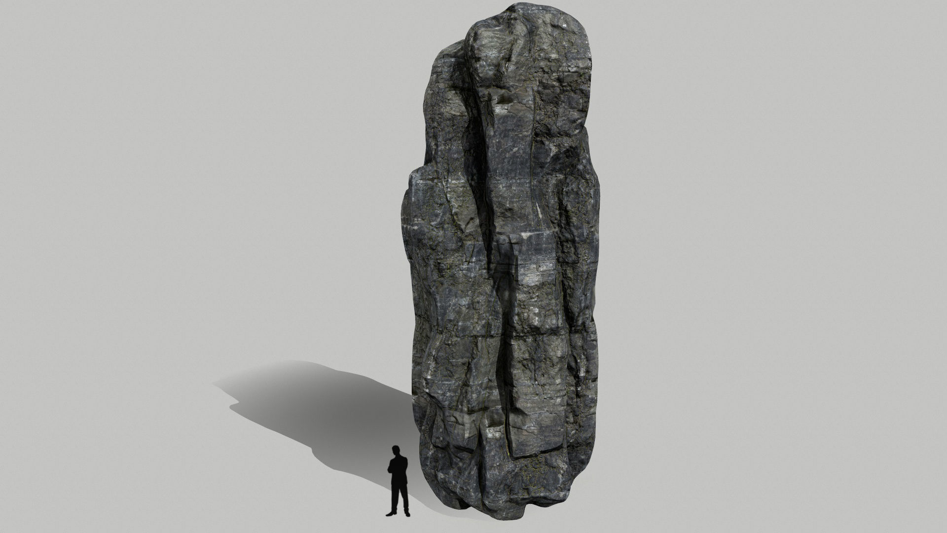 cliff rocks set Low-poly 3D model_5