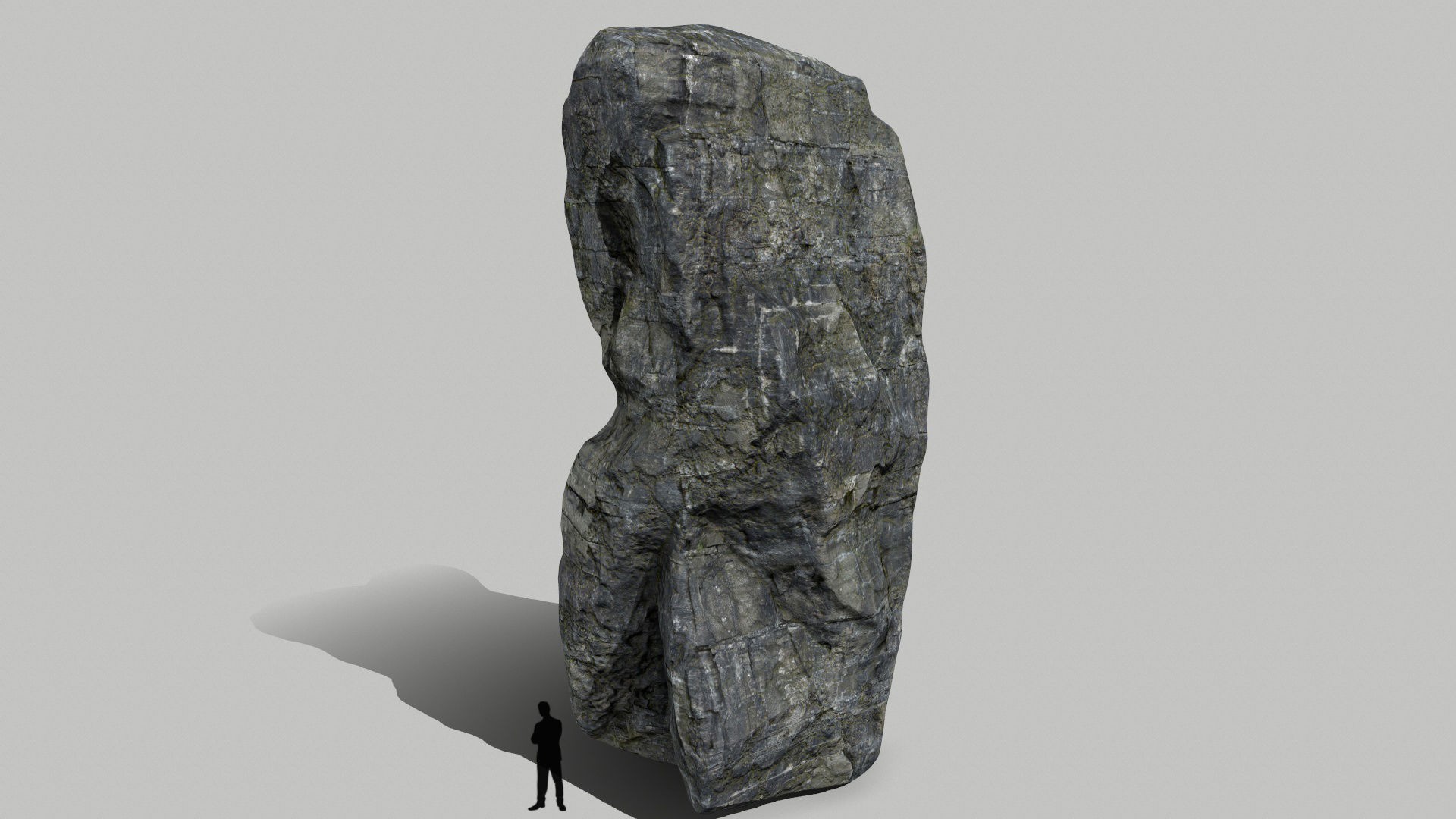 cliff rocks set Low-poly 3D model_2
