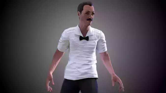 Boxing Referee  Low-poly 3D model