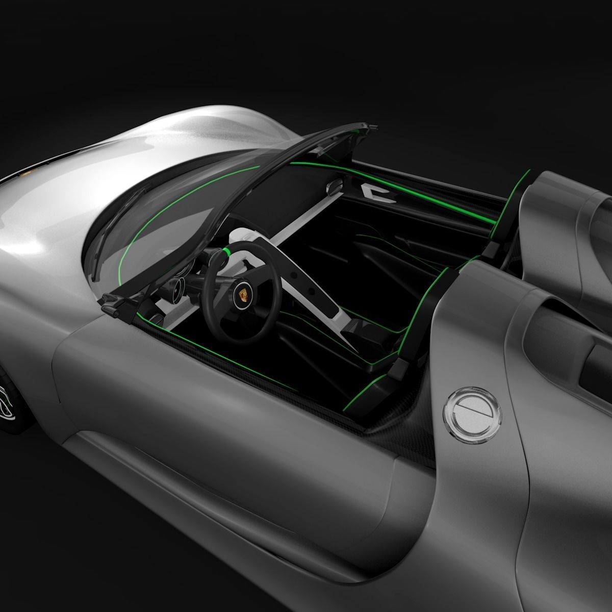 Porsche 918 spyder 3D model_4
