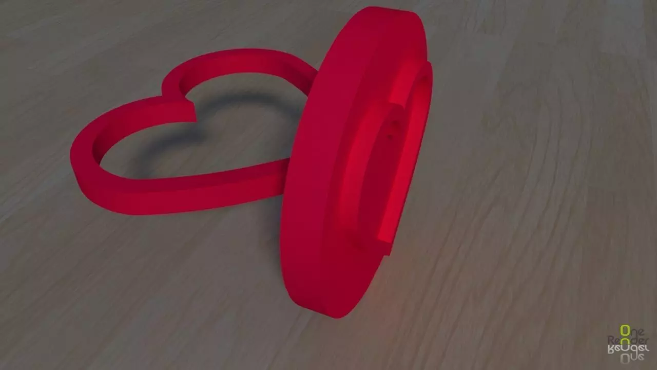 Heart stamp 3D print model