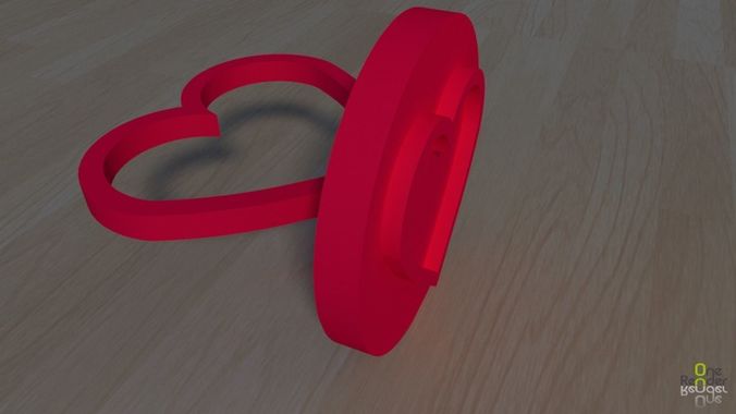 Heart stamp 3D print model