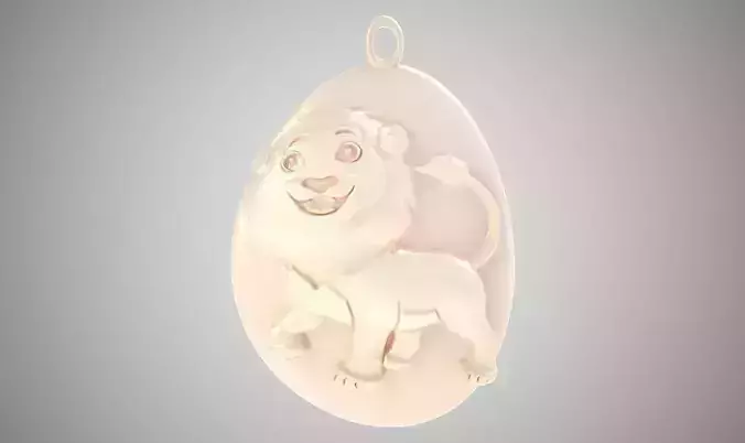 Rock Lion Necklace 3D print model