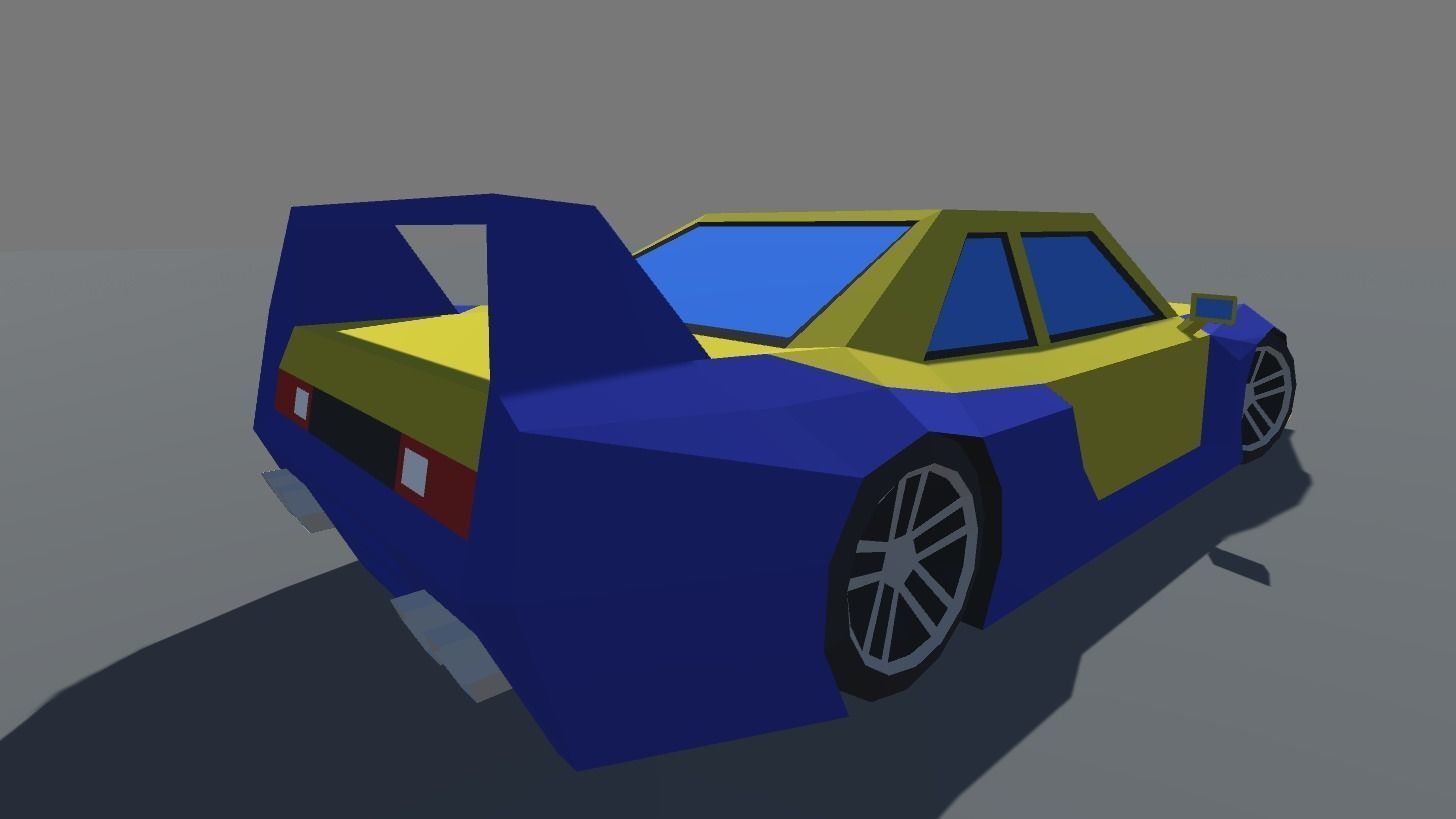 Muscle Car in 5 Versions Modifications Low-poly 3D model_11