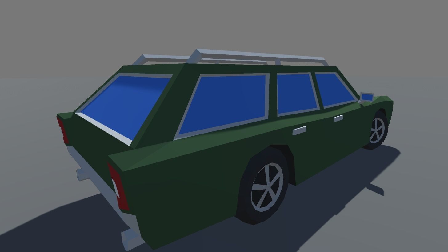 Muscle Car in 5 Versions Modifications Low-poly 3D model_8