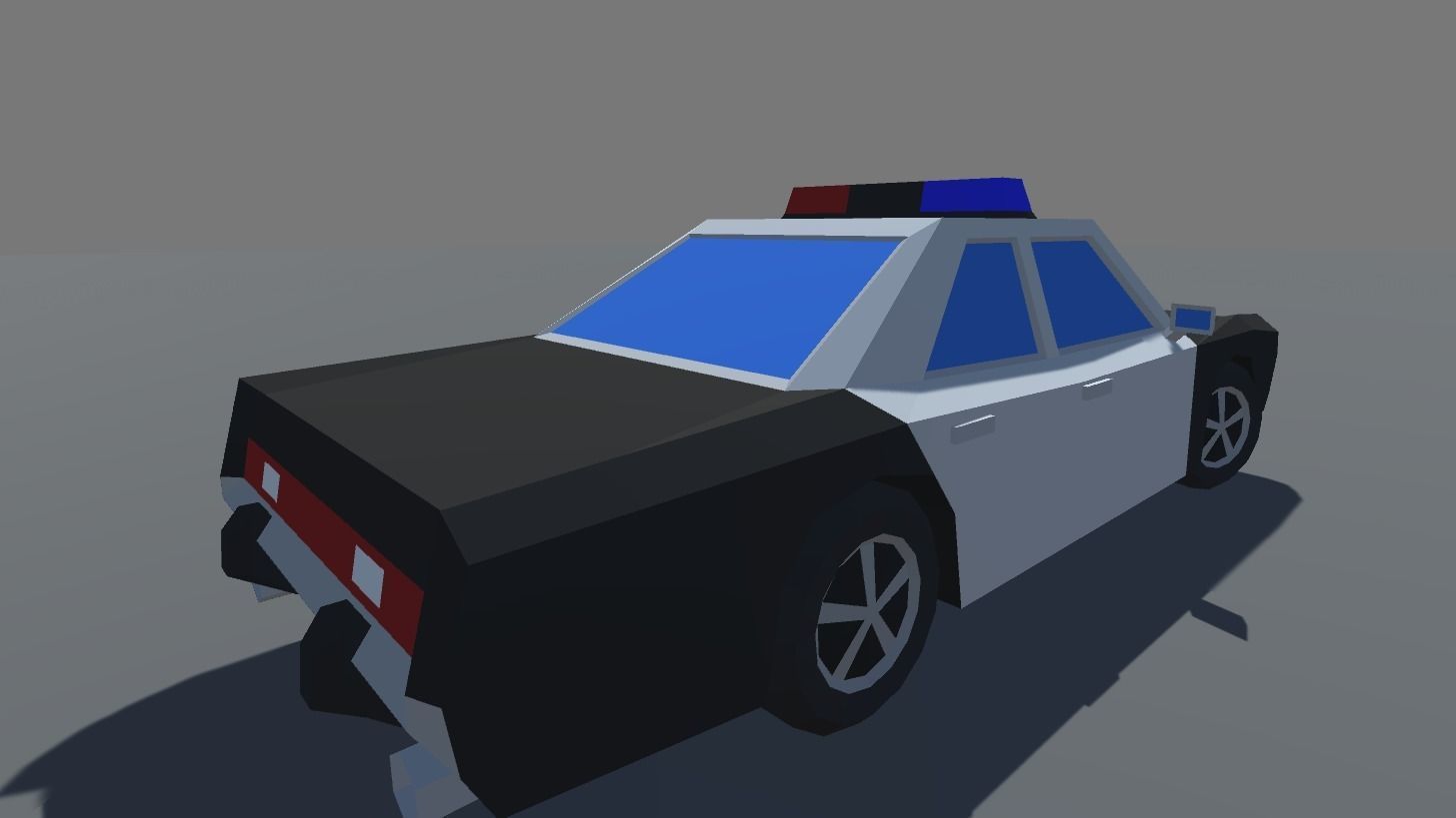 Muscle Car in 5 Versions Modifications Low-poly 3D model_5