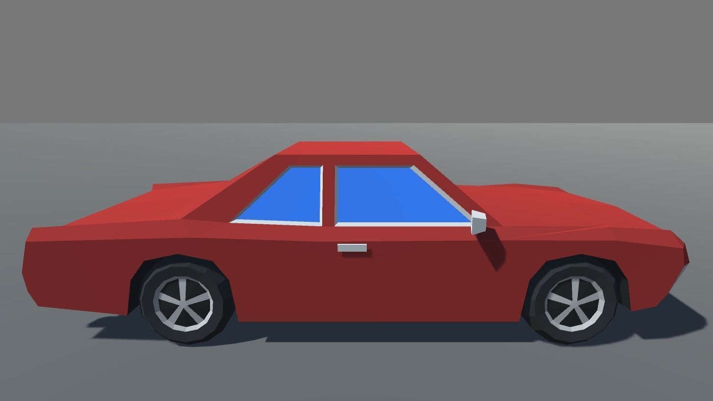 Muscle Car in 5 Versions Modifications Low-poly 3D model_3