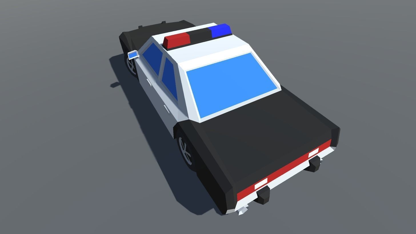Muscle Car in 5 Versions Modifications Low-poly 3D model_19