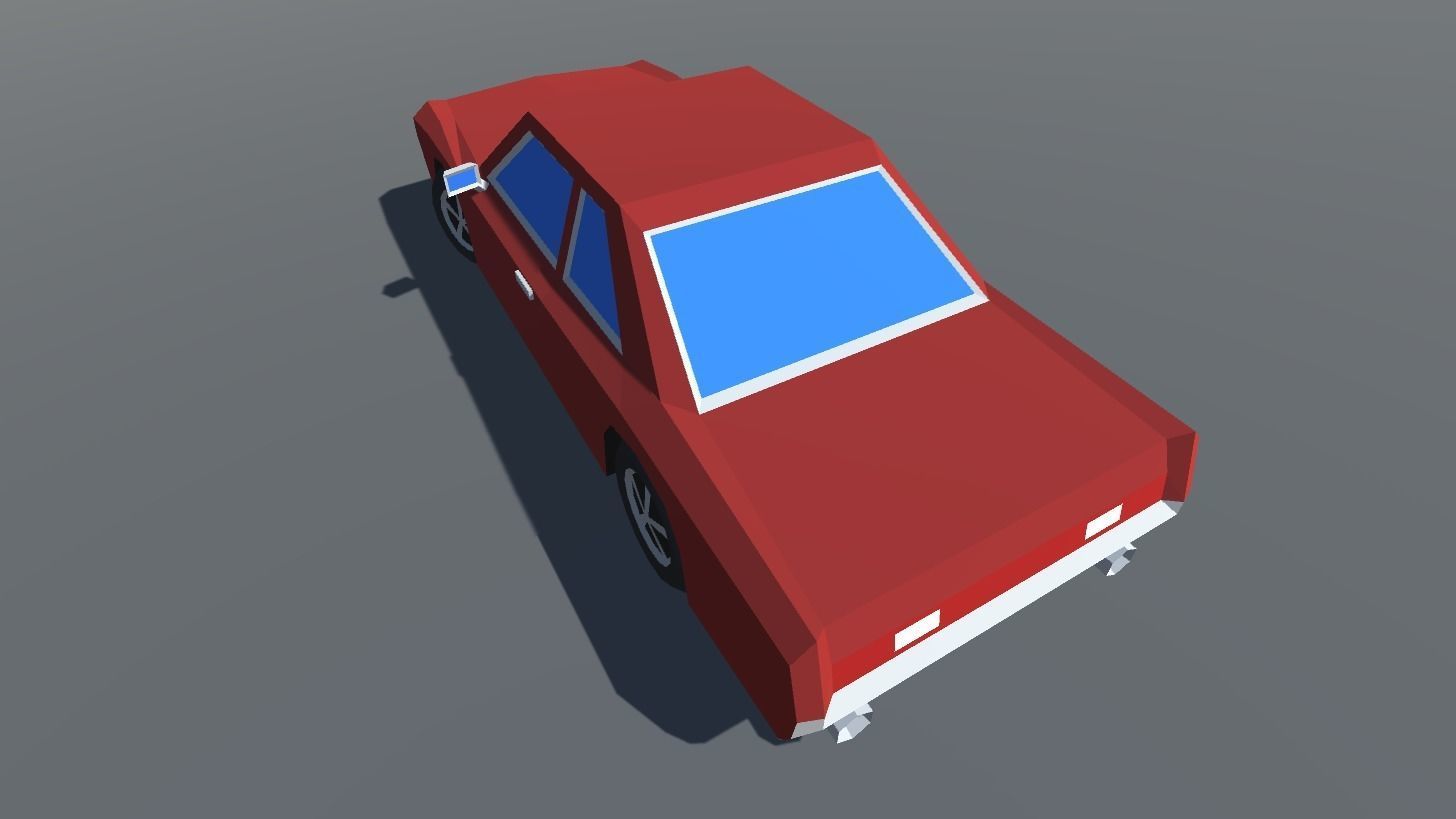 Muscle Car in 5 Versions Modifications Low-poly 3D model_17