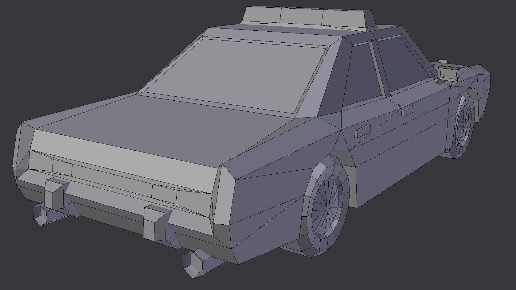 Muscle Car in 5 Versions Modifications Low-poly 3D model_29