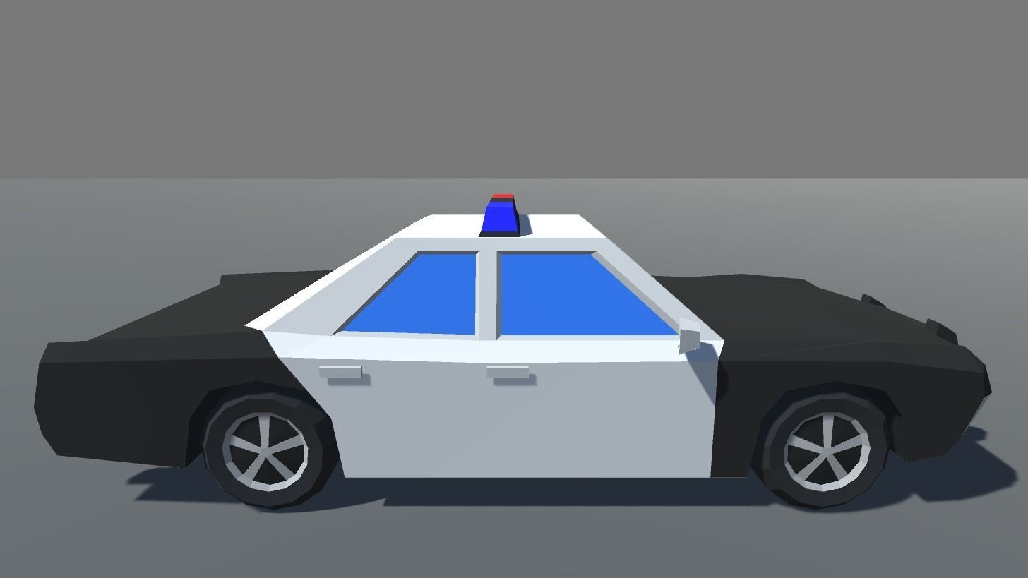 Muscle Car in 5 Versions Modifications Low-poly 3D model_6