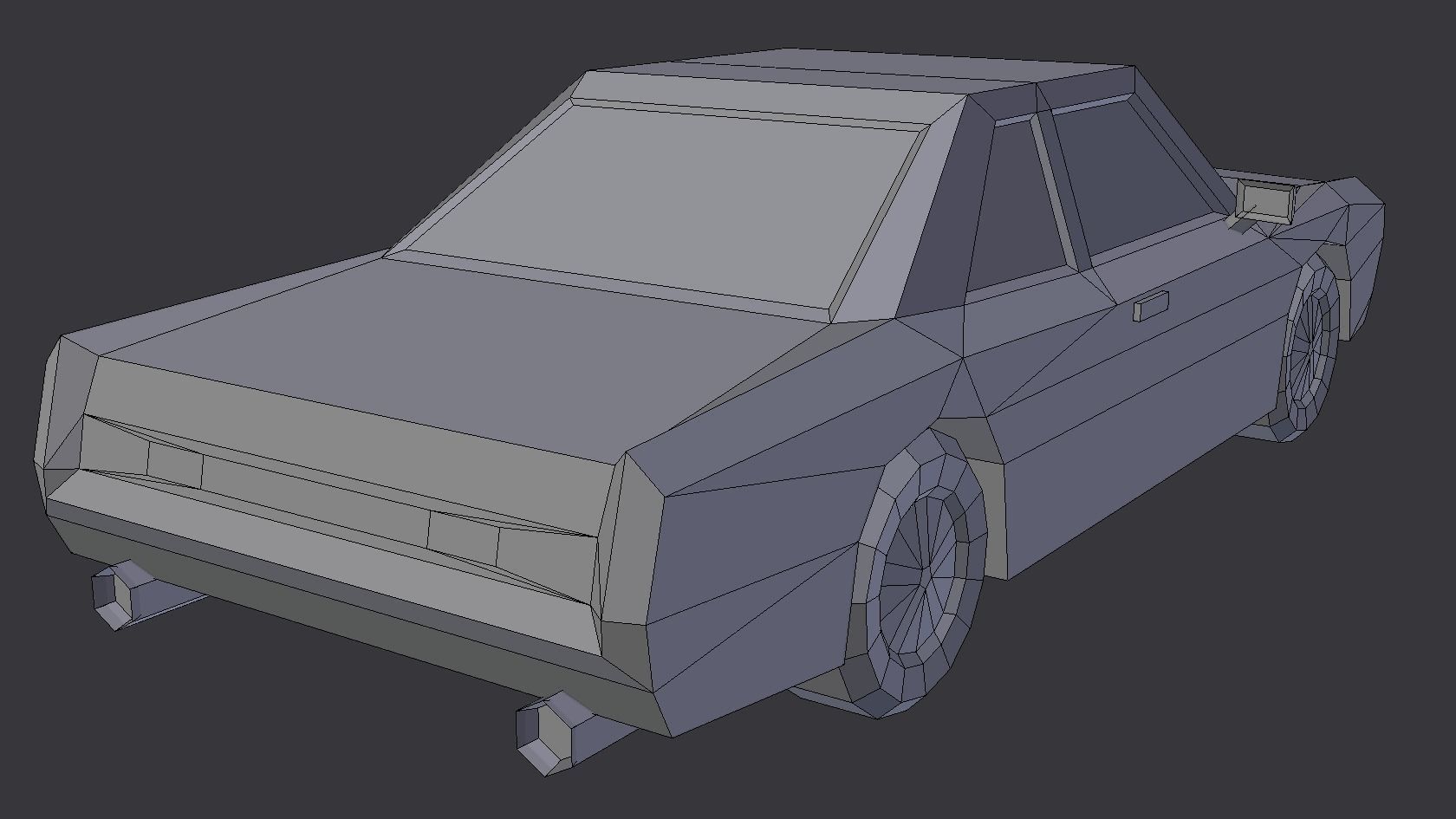 Muscle Car in 5 Versions Modifications Low-poly 3D model_27