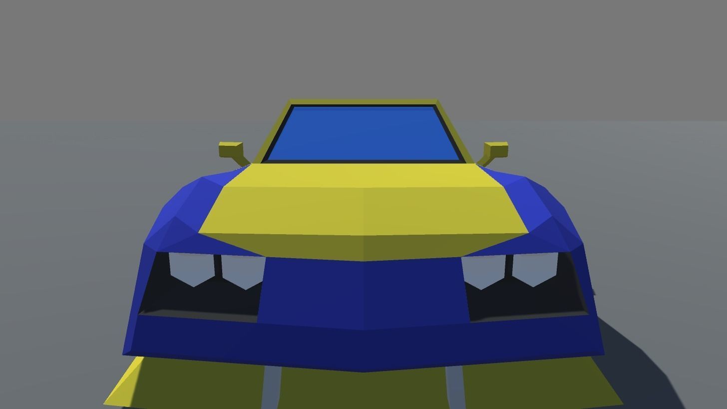 Muscle Car in 5 Versions Modifications Low-poly 3D model_23
