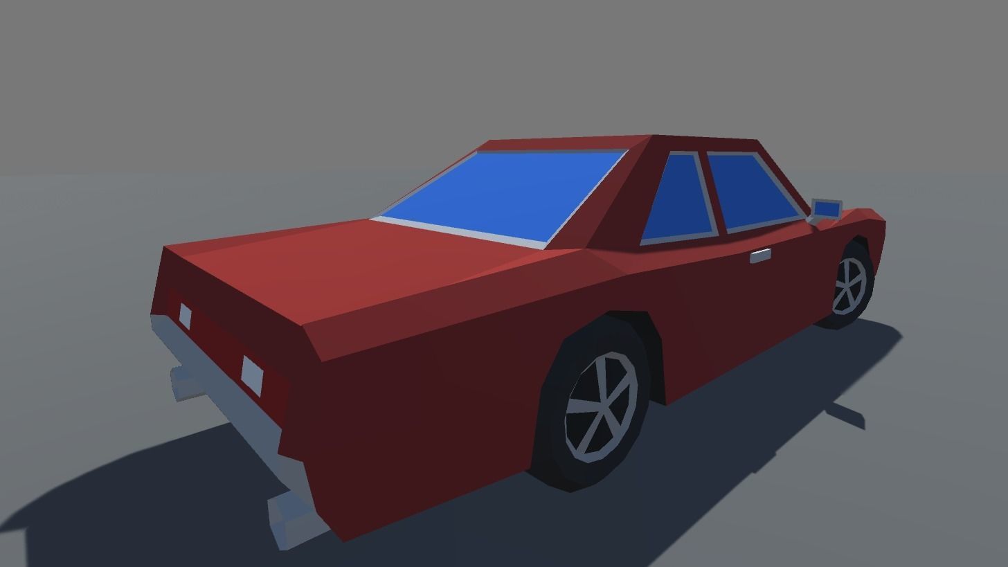 Muscle Car in 5 Versions Modifications Low-poly 3D model_2