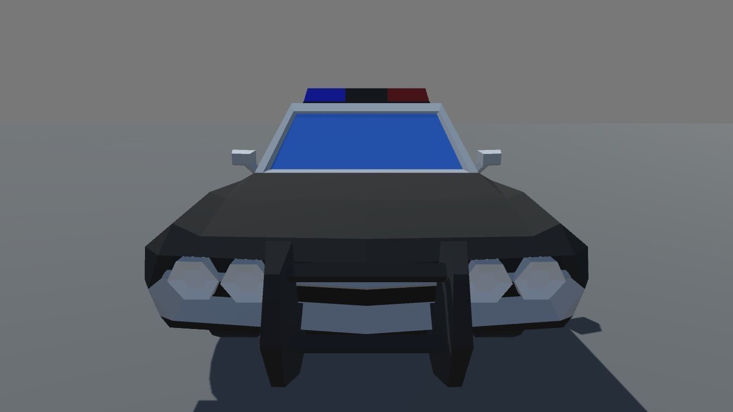 Muscle Car in 5 Versions Modifications Low-poly 3D model_18