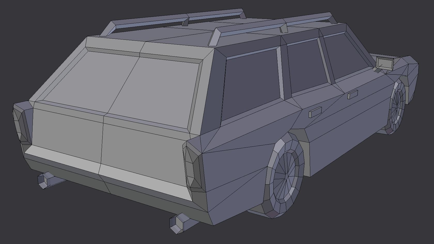 Muscle Car in 5 Versions Modifications Low-poly 3D model_31