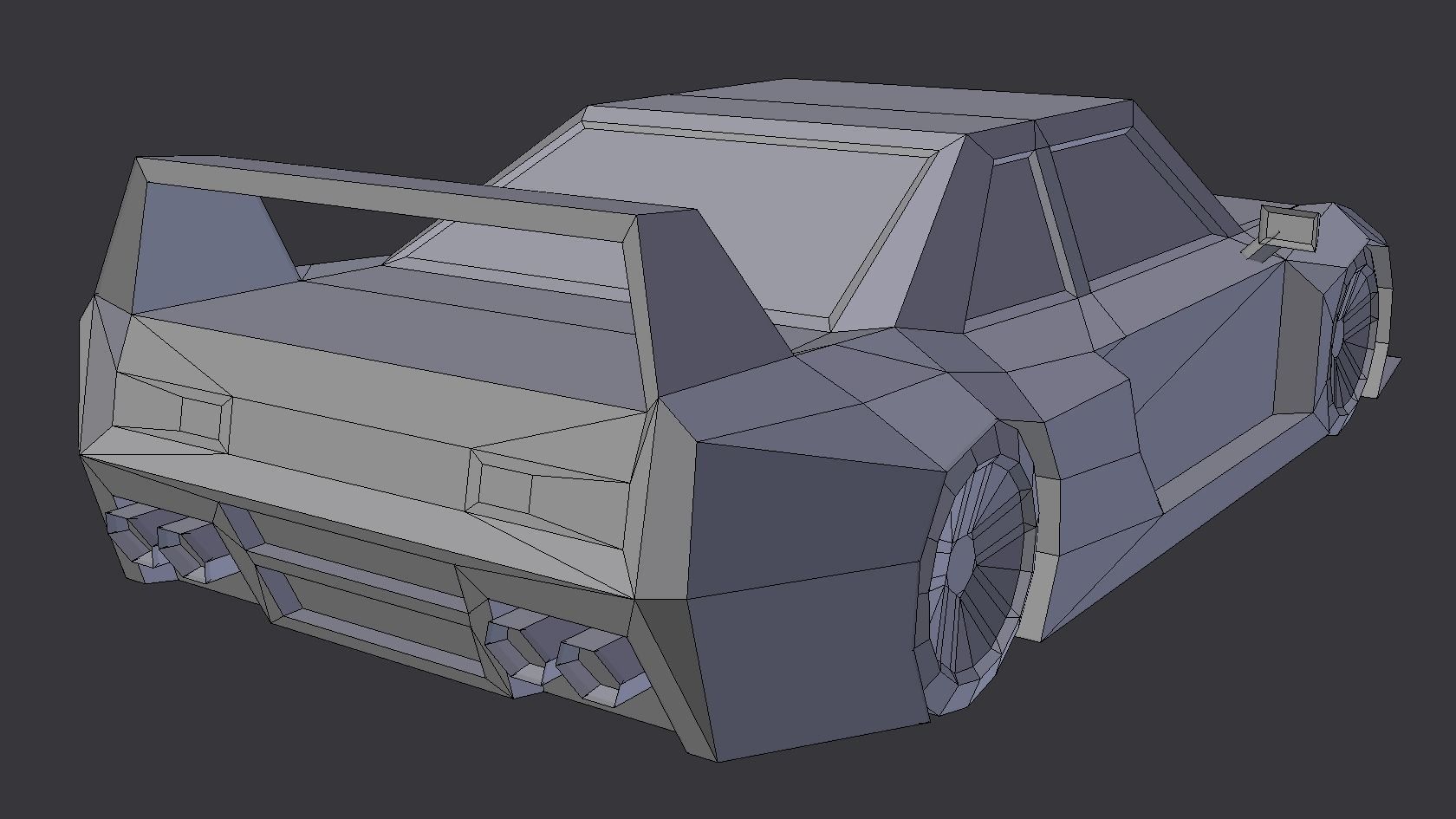 Muscle Car in 5 Versions Modifications Low-poly 3D model_33