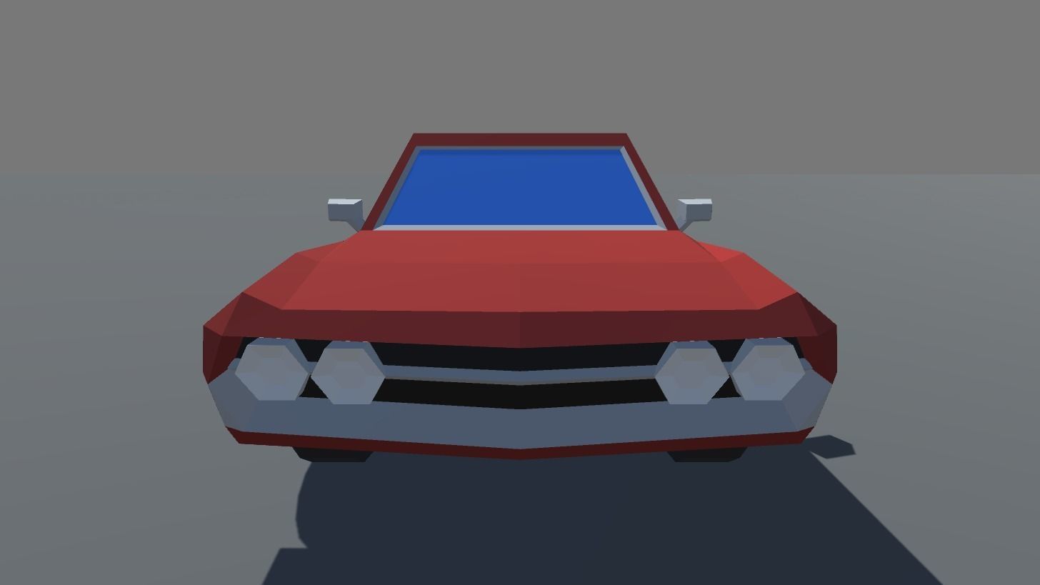 Muscle Car in 5 Versions Modifications Low-poly 3D model_16