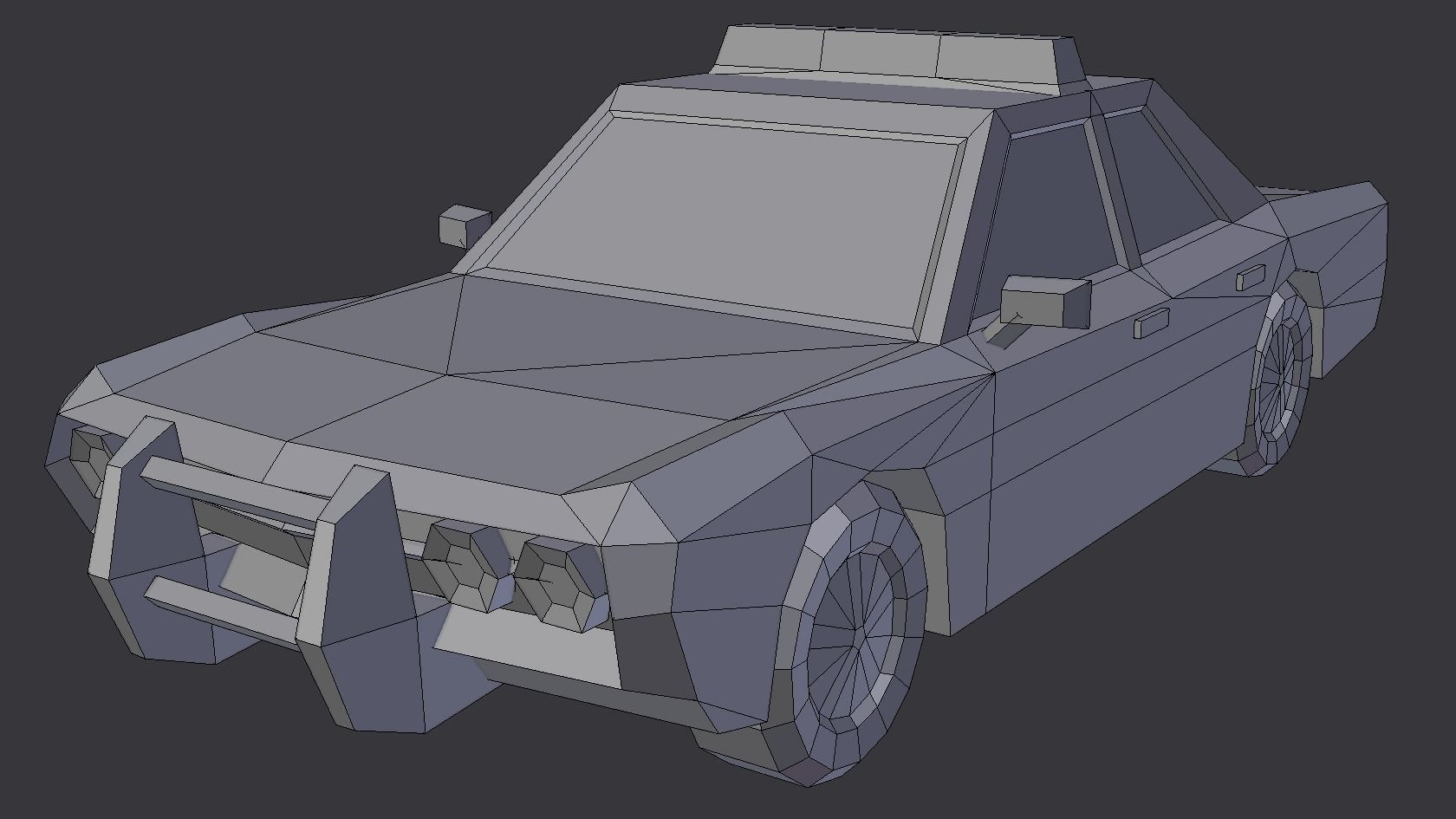 Muscle Car in 5 Versions Modifications Low-poly 3D model_28