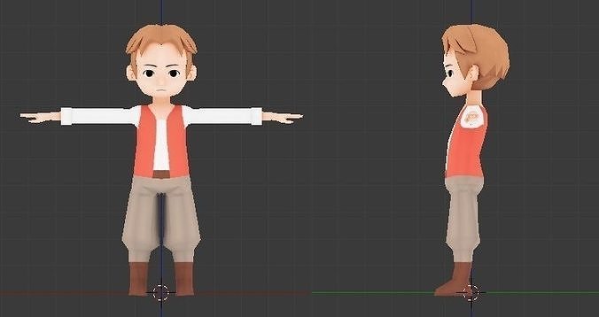 Rigged and Animated Lowpoly Swordman for gameDev Free 3D model