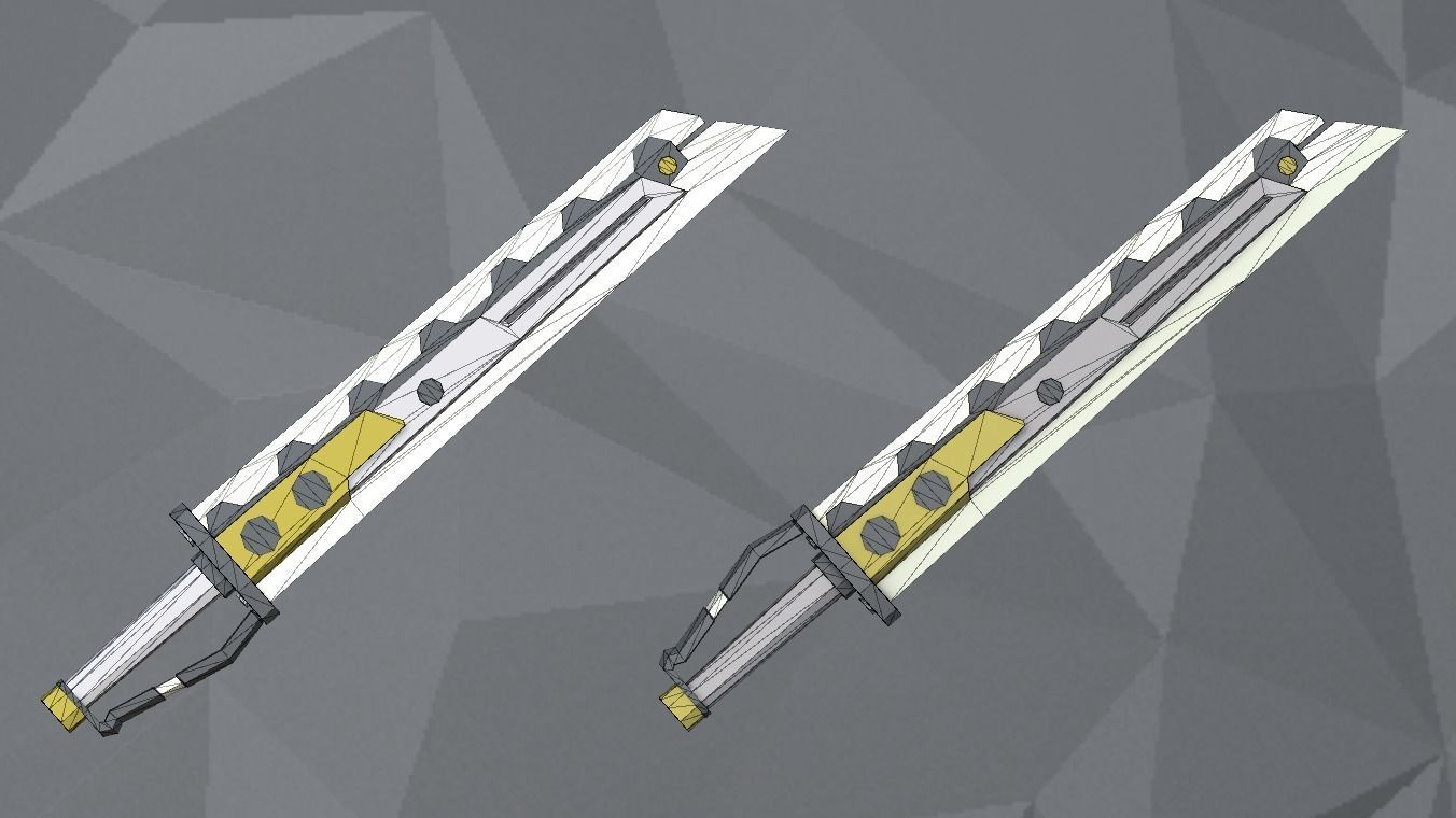 Low Poly Arsenal - Platinium Low-poly 3D model_6