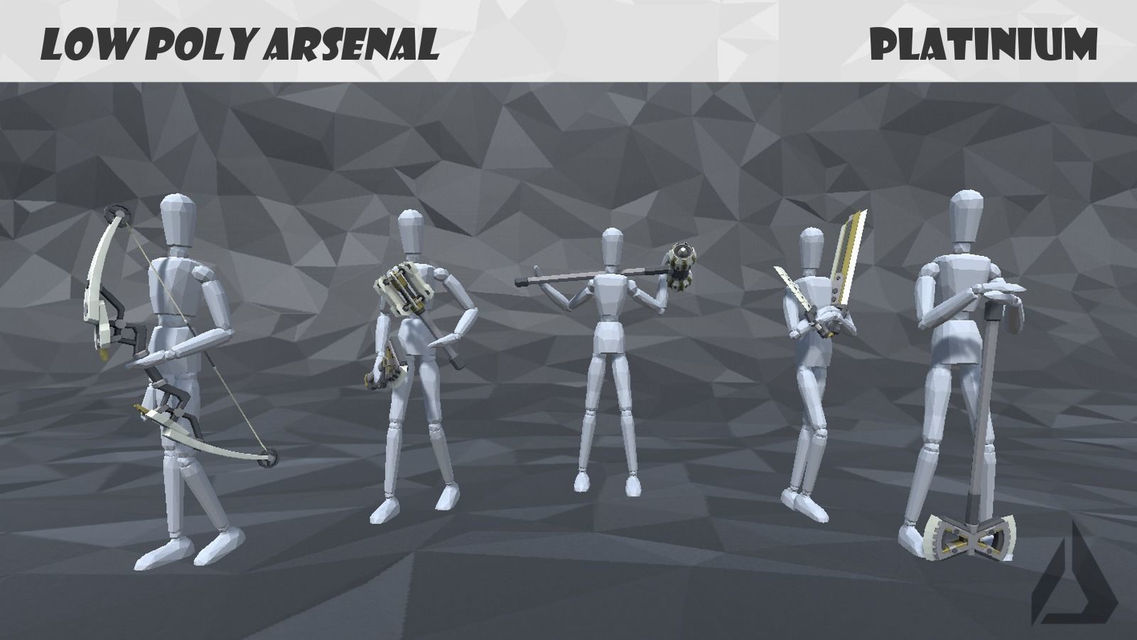 Low Poly Arsenal - Platinium Low-poly 3D model_4