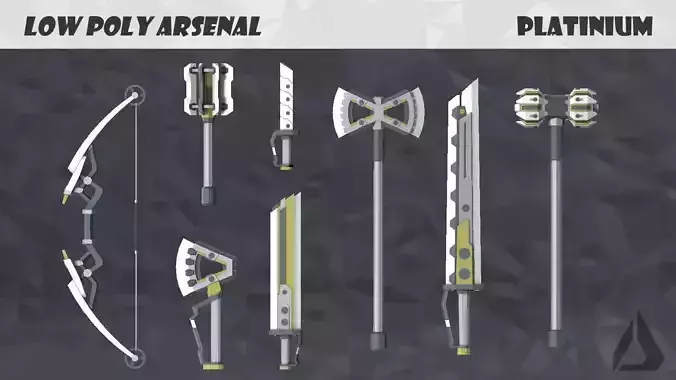 Low Poly Arsenal - Platinium Low-poly 3D model