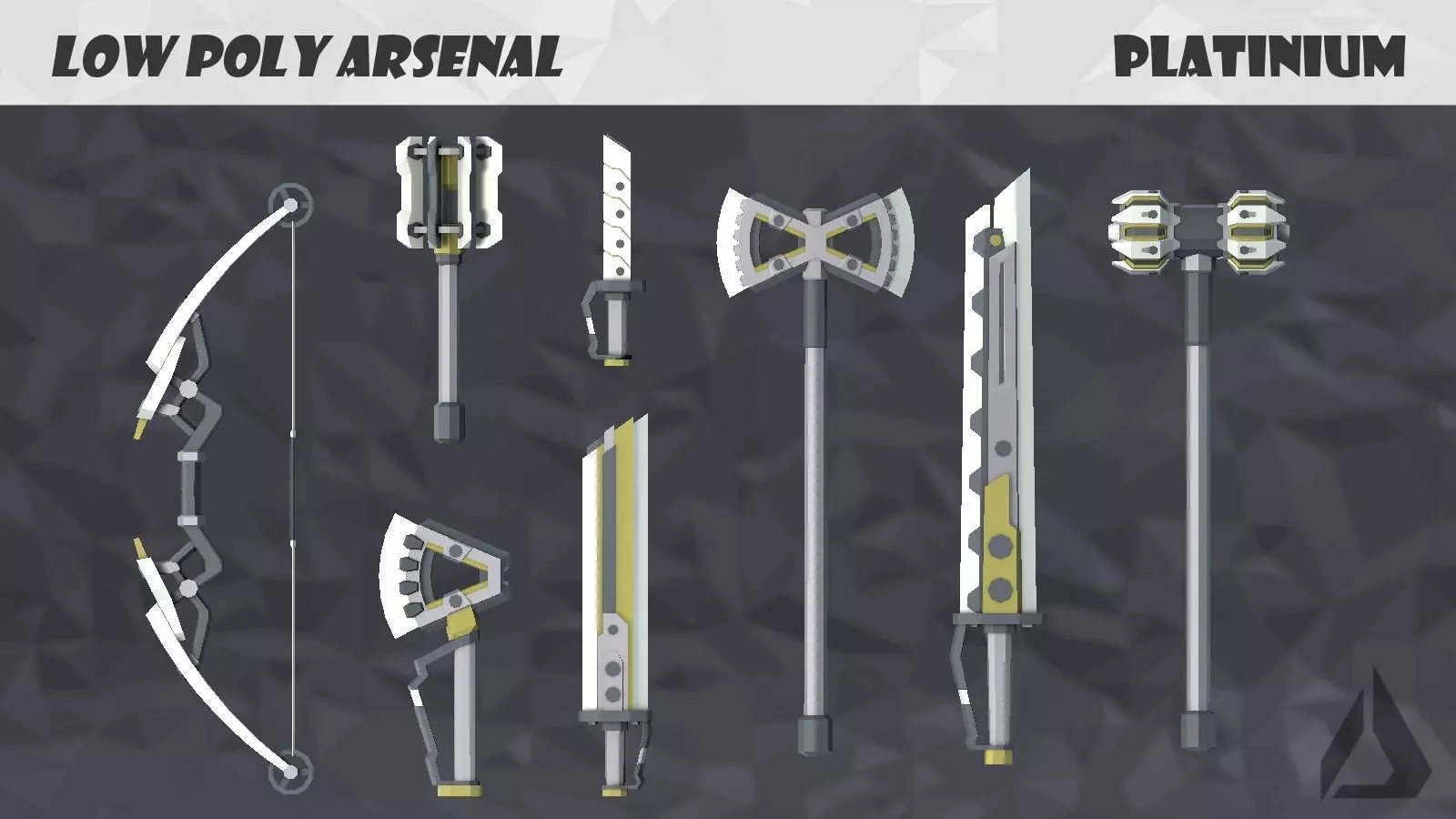 Low Poly Arsenal - Platinium Low-poly 3D model_0