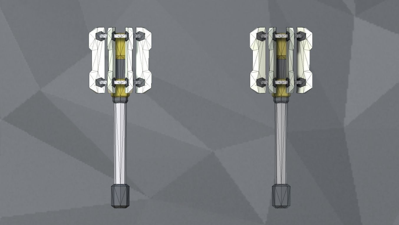 Low Poly Arsenal - Platinium Low-poly 3D model_9