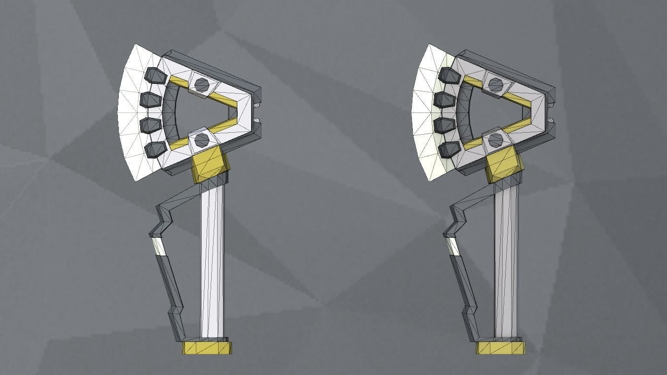 Low Poly Arsenal - Platinium Low-poly 3D model_10