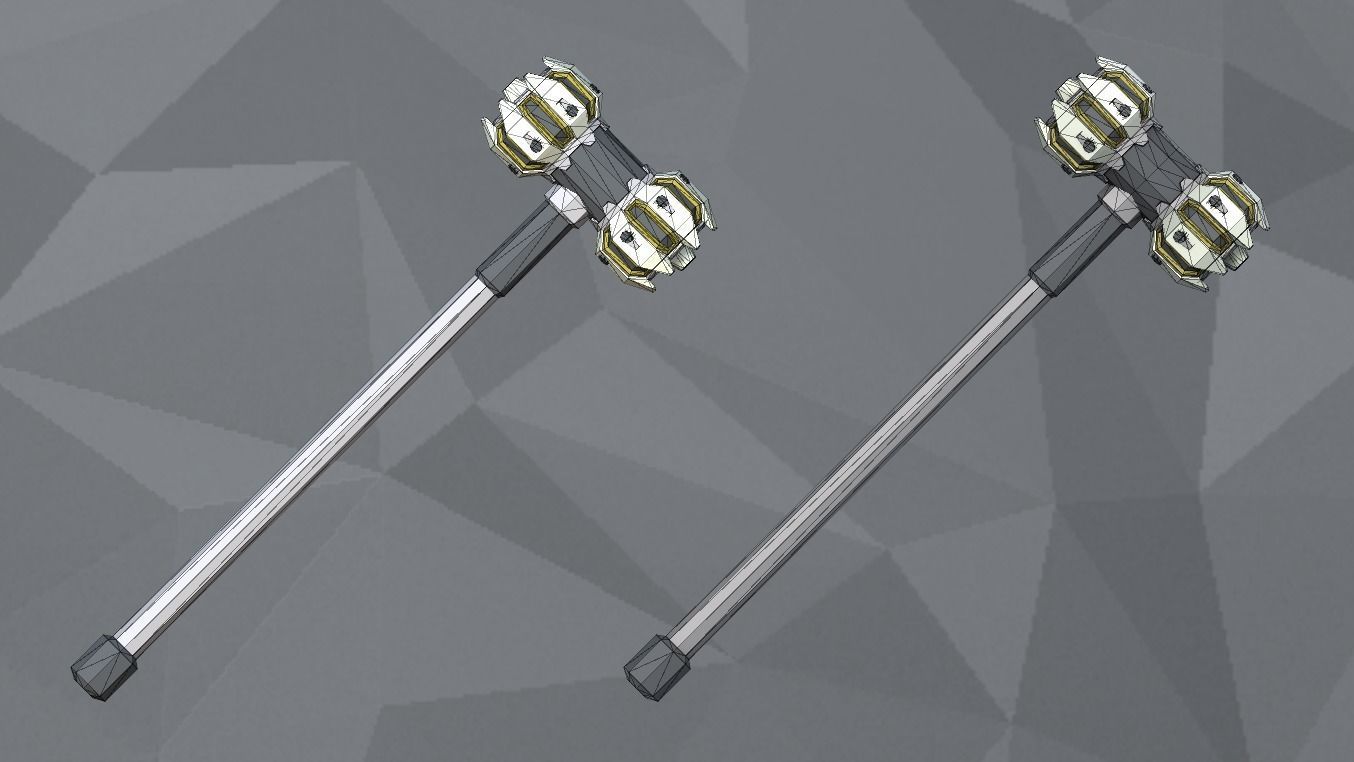 Low Poly Arsenal - Platinium Low-poly 3D model_8