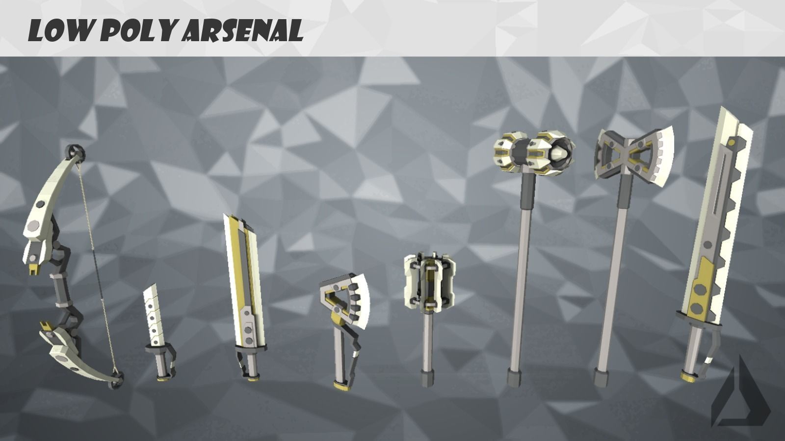 Low Poly Arsenal - Platinium Low-poly 3D model_13
