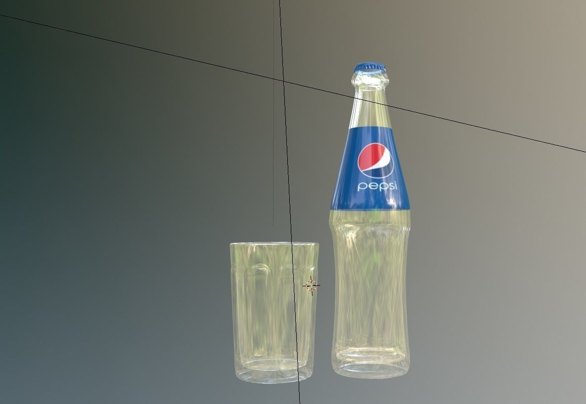 pepsi cola bottle  Low-poly 3D model_8